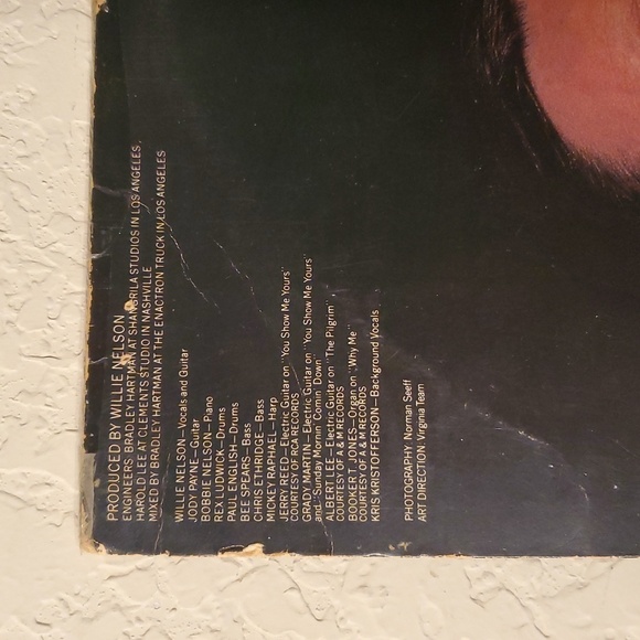 Willie Nelson Sings Kristofferson retro vtg vinyl record (damaged) - Picture 4 of 10